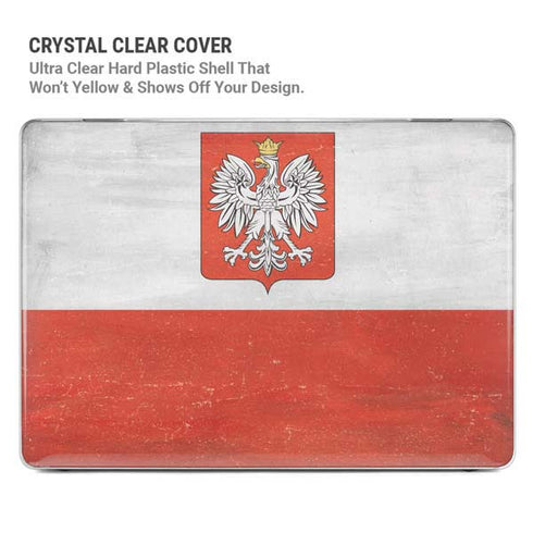 Poland Flag Distressed MacBook Cases